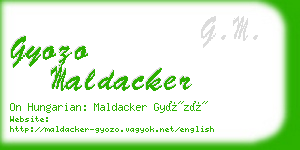 gyozo maldacker business card